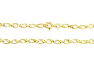 Arany karkötő préselt kagyló alakú szemekből - Ezüst fülbevaló