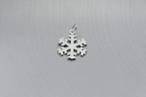 Ezüst medál hópehely - Ezüst fülbevaló