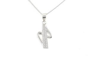 Ezüst medál modern mintájú sok apró kővel - Ezüst fülbevaló