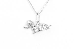 Ezüst medál tacskó mozgó fejjel - Ezüst medál