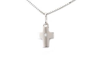 Fehér arany medál kicsi kereszt pici kővel - Ezüst fülbevaló